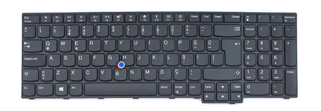 Lenovo ThinkPad Uyumlu Orijinal Klavye – E570 / E575 / E575C / 20H5 / 20H5A – TR Q Türkçe – Siyah