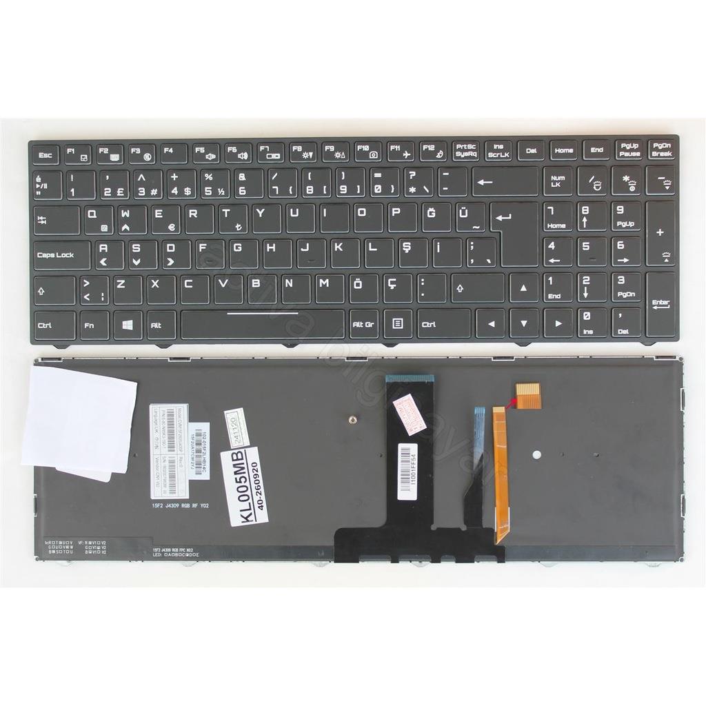 Noteware Işıklı (LED) Klavye – Monster N850 / N870 / N875 / Clevo P650RS Uyumlu