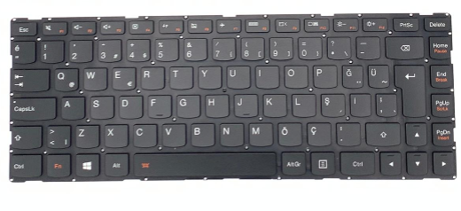 Noteware Lenovo Uyumlu U31-70  -  Flex 3 14  - Yoga  500-14ISK  Laptop Tuş Takımı  Klavye Türkçe
