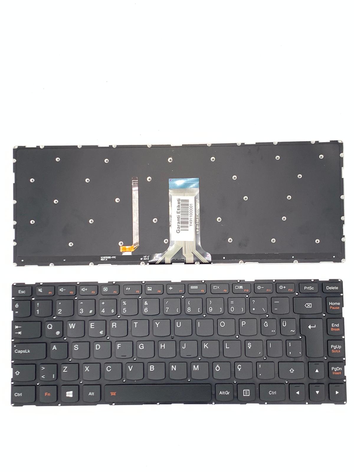 Noteware Lenovo Uyumlu U31-70  -  Flex 3 14  - Yoga  500-14ISK  Laptop Tuş Takımı  Klavye Türkçe