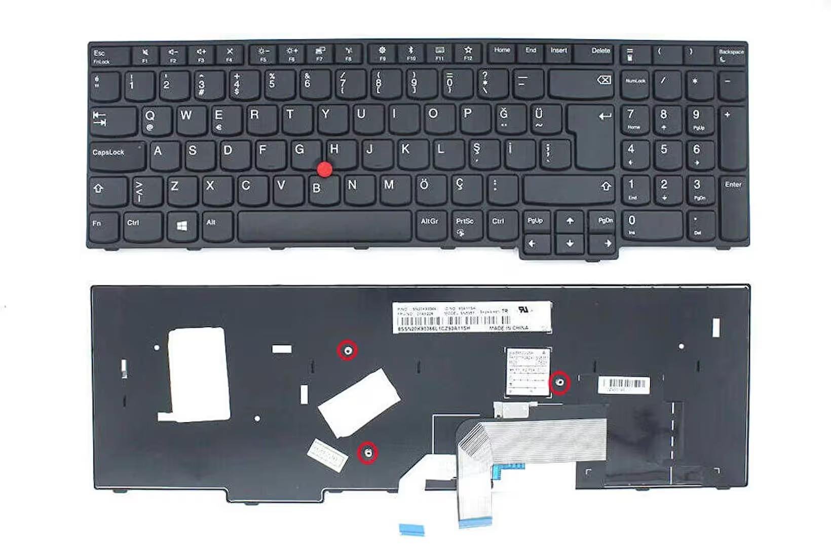 Lenovo ThinkPad Uyumlu Orijinal Klavye – E570 / E575 / E575C / 20H5 / 20H5A – TR Q Türkçe – Siyah