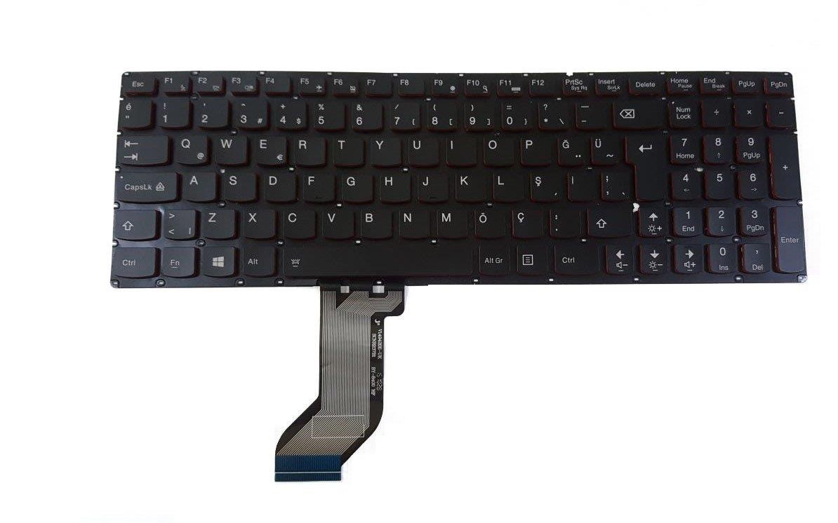 Noteware Lenovo Uyumlu IdeaPad Y700-15ISK / Y700-17ISK Laptop Tuş Takımı – TR Türkçe Siyah